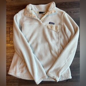 Women’s Re-Tool Patagonia Fleece Pullover Jacket - White - Large